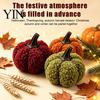 Indoor Photography Props Mini Plush Artificial Pumpkin Decoration, Fall 3D Stuffed Flannel Texture Pillows Ornament for Autumn Halloween Thanksgiving