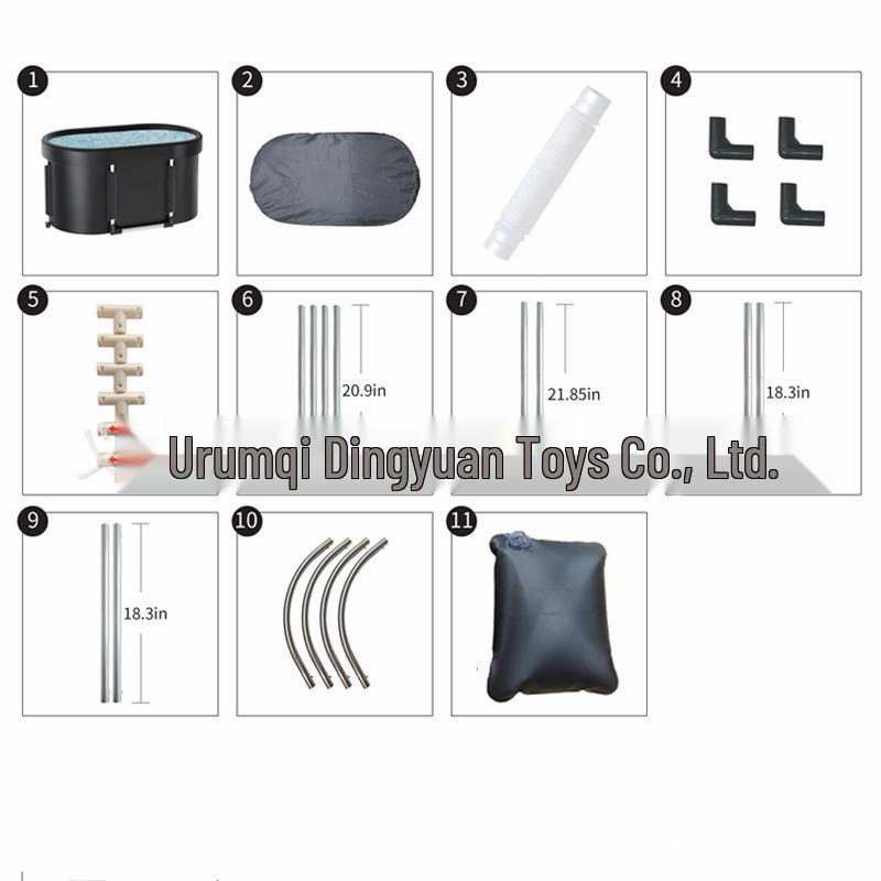 Portable Folding Ice Bath Tub for Adults - Home Assembly Athlete Soaking & Cooling Tub