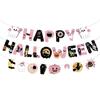 Halloween Hanging Swirl Decorations Set with Pumpkin Ghost Witch Cat Cauldron and Haunted House Party Hanging Swirls for Indoor Outdoor