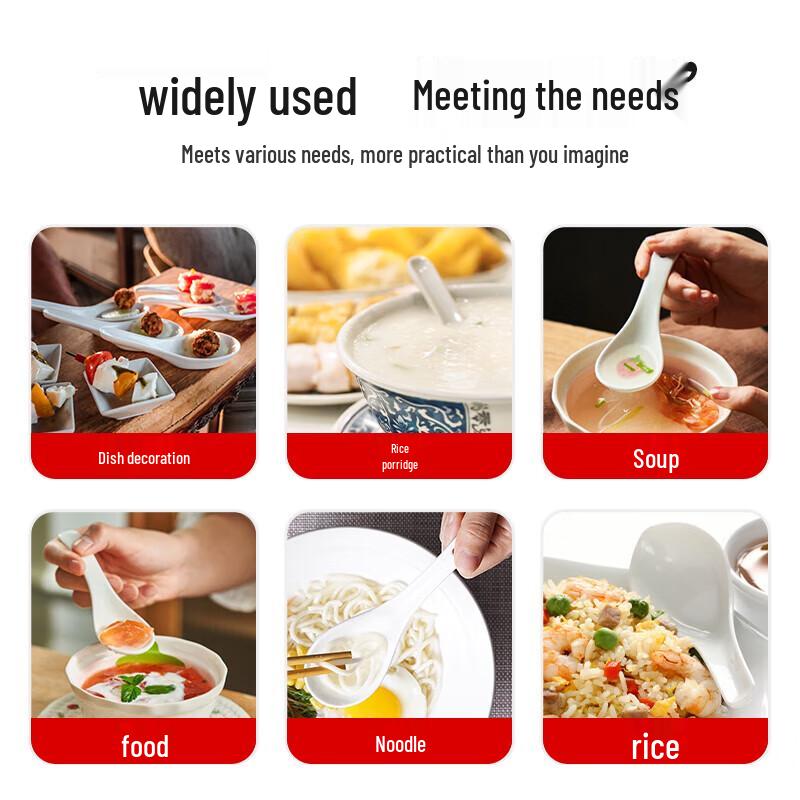 JINWANFU Commercial Melamine Korean Soup Spoon