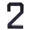 9 Inch Solar LED House Number Water Proof Auto Sensing Outside Address Sign Light Modern Style Black Number 2