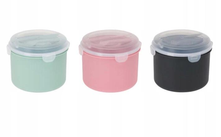 Lunchbox pojemnik na żywność komplet z kubkiem na sos i sztućcami 1000ml