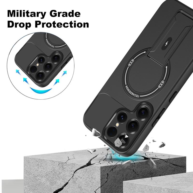 Odolný kryt s držákem pro Magsafe pro Samsung S26 S25 S24 S23 S22 Ultra Plus Edge FE A35 A36 A52 A54 A16 A15 A14 A12 A07 A06