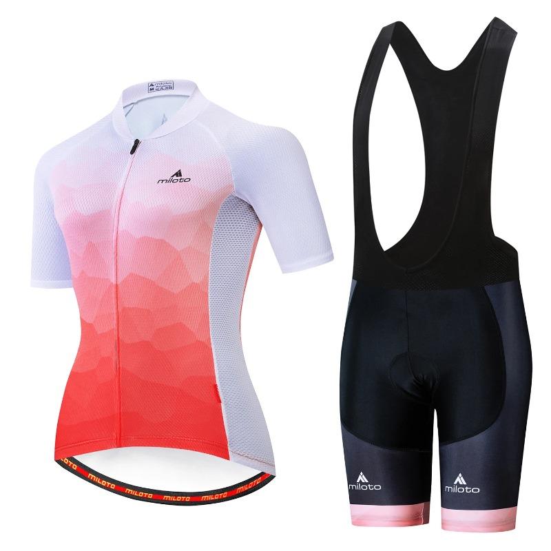 Women Pro Team Bike Summer Cycling Jersey Set Clothes Bicycle Clothing Breathable Cycling Set Maillot Ropa Ciclismo