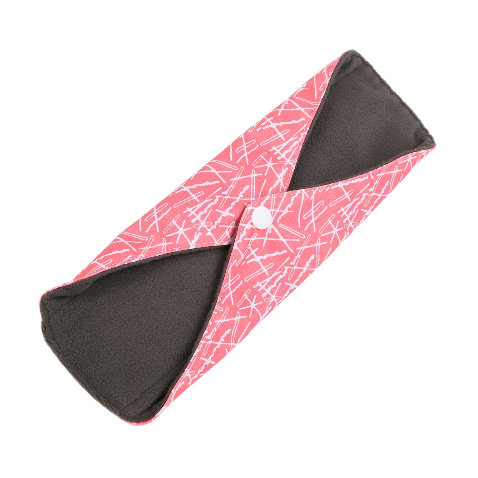 

2pcs Women Sanitary Pad Washable Reusable Bamboo Carbon Fiber Feminine Menstrual PadsRed