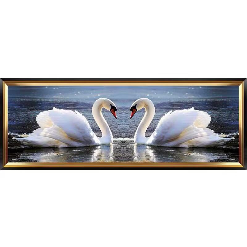 5D diamantová malba plná diamantové lásky labutí Teplý diamantový vyšívání Proces mozaiky Nová Ložnice Obrazová pasta Bedhead Diamantový křížový steh