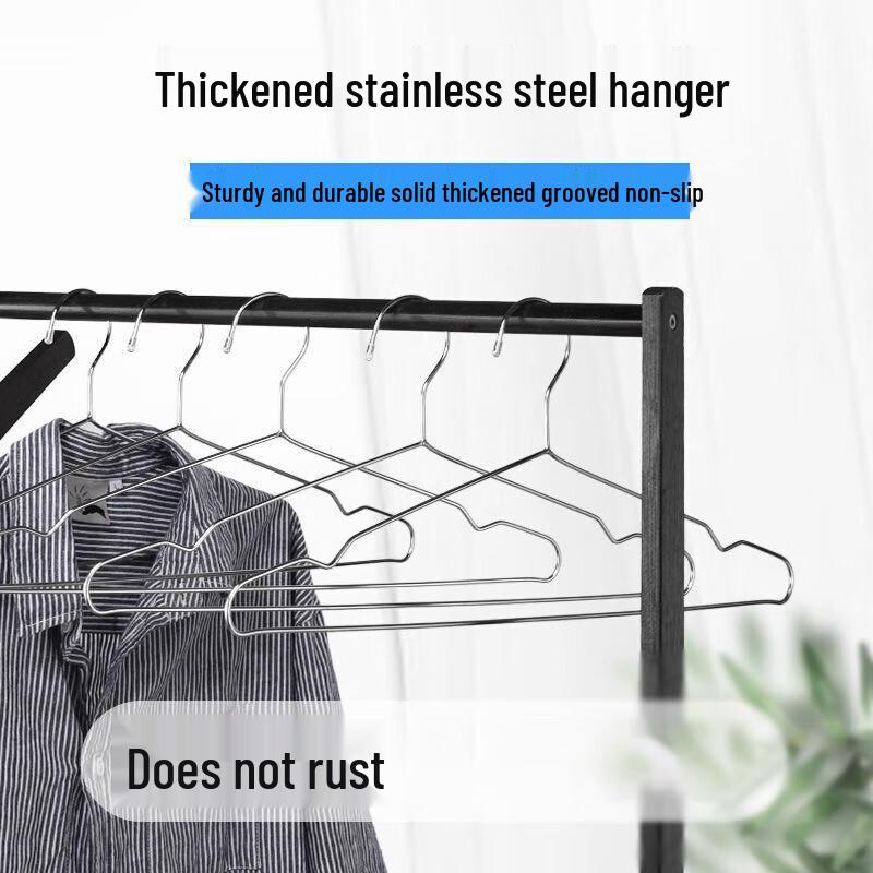 Ouyin Stainless Steel Hangers (10-Pack, 45cm)