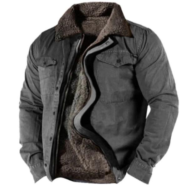 Pánská ležérní maskáčová sportovní mikina s dlouhým rukávem zip volný bavlněná bunda kabát