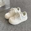 Platform white shoes women's new summer thin versatile casual board shoes with skirts mesh bread shoes