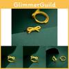 Brass Bow Charming Tie Ring For Women Delicate Fashion Jewelry Idea Gift