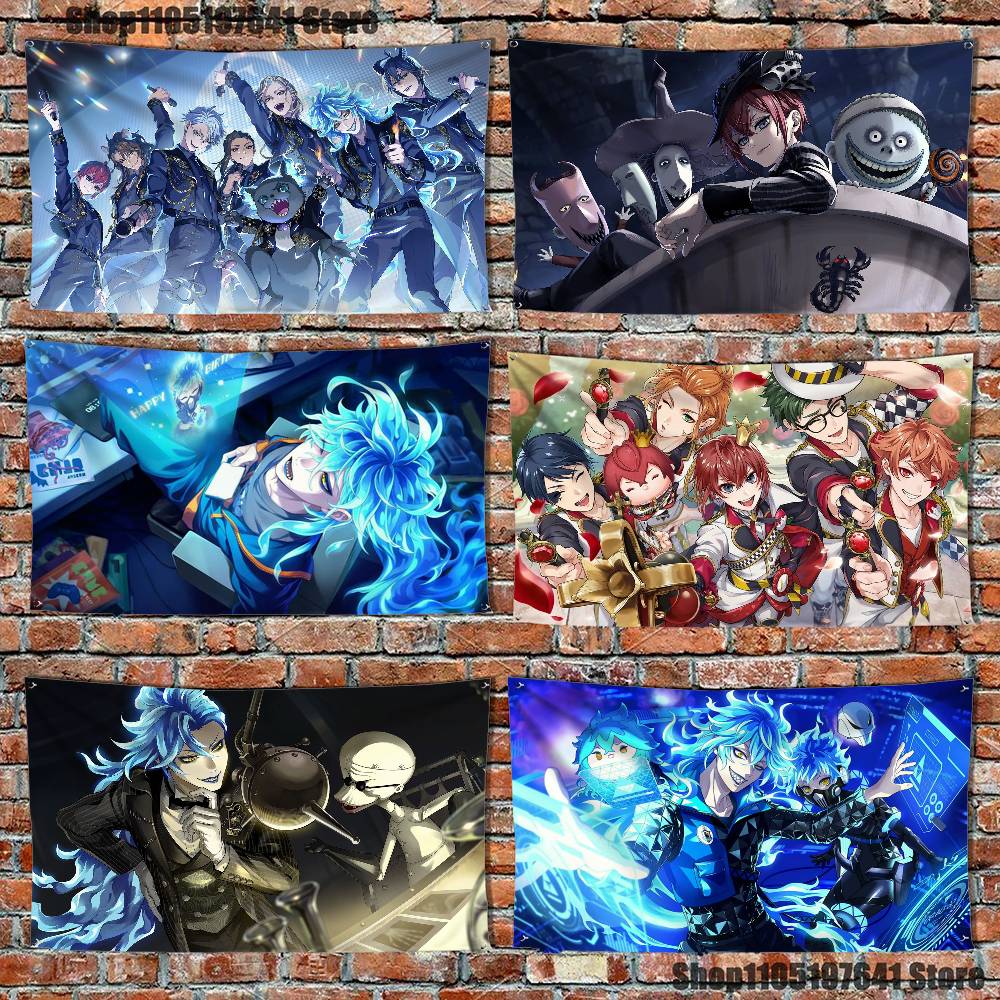 Anime TTwisted WWonderland Flag Tapestry Banner For Bedroom Outdoor Living Room Restaurant Bar Wall Decor Party