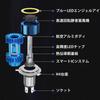 POOPEE Motorcycle LED Headlight, H4/HS1, Hi/Lo LED Bulb, Cordless, Integrated, 30W, DC9-36V, High Brightness,