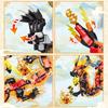 Children Assemble Mecha Small Particles Building Block Dragon Chinese New Year Festival Ornament Creative Desktop Gift