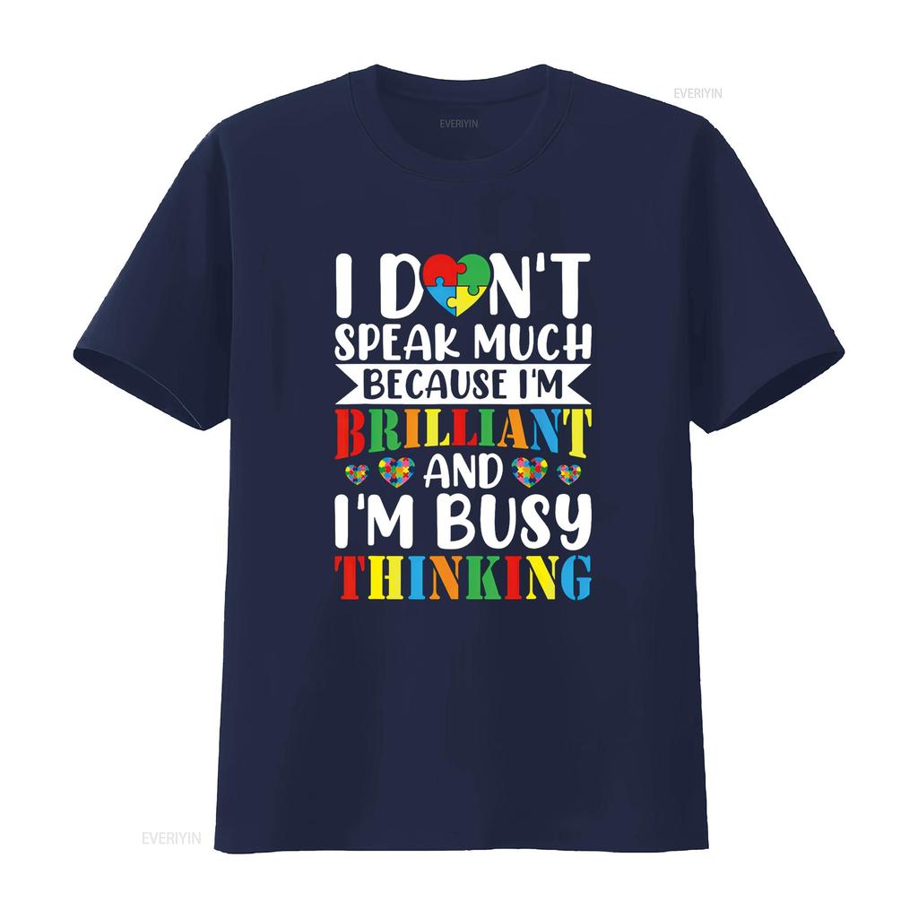 I Dont Speak Much Autistic Toddler Boy Girl Autism Awareness T Shirt Vintage Washed Streetwear Stylish Unisex Designer Clothes