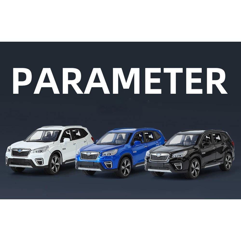 1/30 Subaru Forester SUV Alloy Muscle Car Model Sound and Light Pull Back Children's Toy Collectibles Birthday Gift