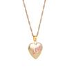 Stainless Steel Photo Frame Necklace Moon Sun Couple Choker Chain Heart Photo Pendant  Jewelry