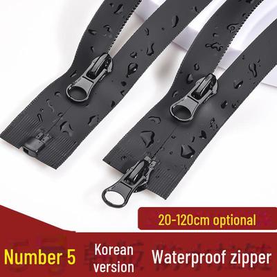 Ne. 5 Černý Nylonový Vodotěsný Neviditelný Zip pro Vnější Sportovní Oblečení Bunda Kapsa, Otevřený Konec