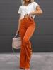 Corduroy Pants Women's Long Trousers Four Seasons Home Clothes Slim Fit Women's Bell Bottom Casual Pants Spot