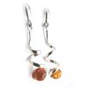 Les Trésors De Lily [N2237] - Silver Earrings 'Inspiration' Amber (rhodium-plated) - 36x8 Mm