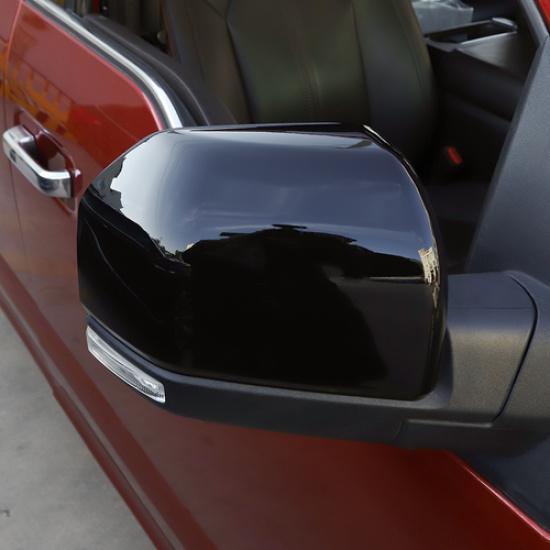 2x Exterior Rear View Side Mirror Decor Cover Trim For Ford F150 2015- Black