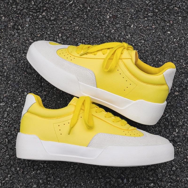 Fashion PU Leather Mens Sneakers Stylish Trend Casual Shoes Leisure Walk Male Tenis Masculino Personality Skateboard Footwear Trainers