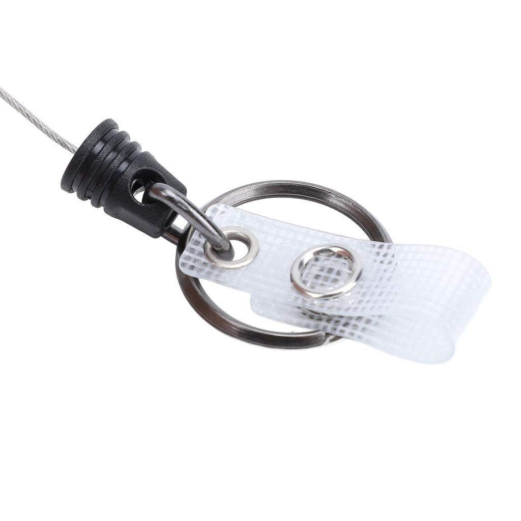 Retractable Keychain Heavy Duty Carabiner Badge Holder ID Badge Reel with 1mm Thick Steel Retractable Cord Skull Type