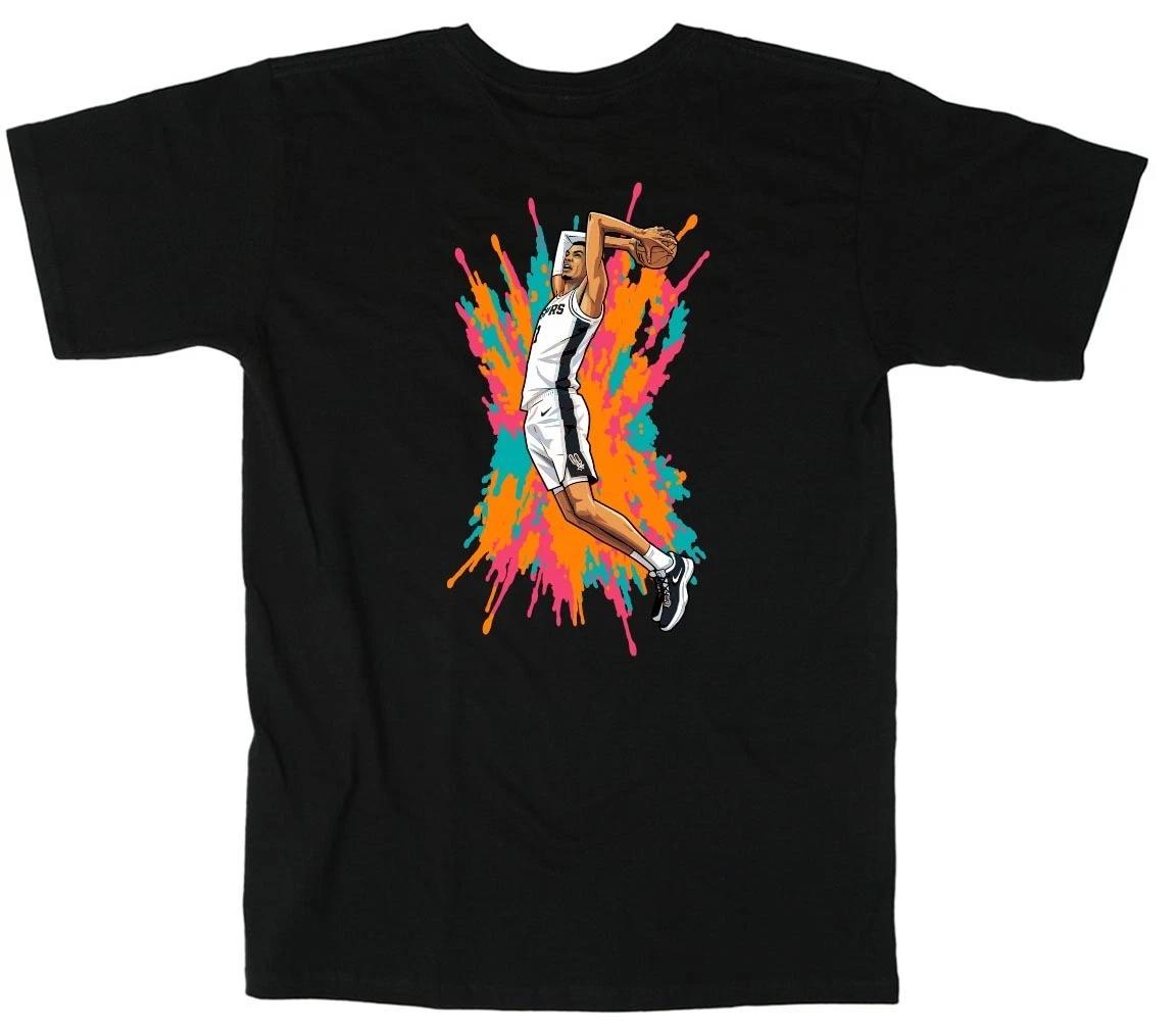 Victor Wembanyama Spurs Spray Paint Shirt T-Shirt XXL