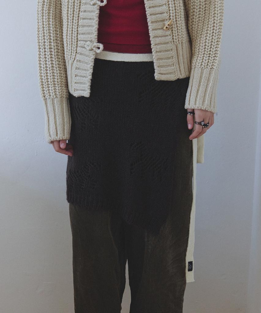 Enpeupeu Epona Layered Skirt-Brown