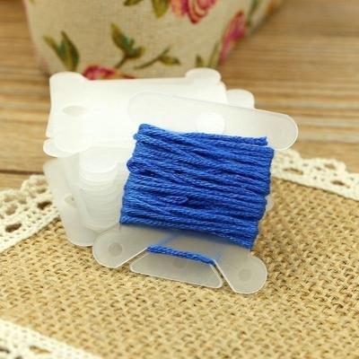 20Pcs Plastic Thread Bobbins for Cross Stitch Embroidery Floss & Craft Storage