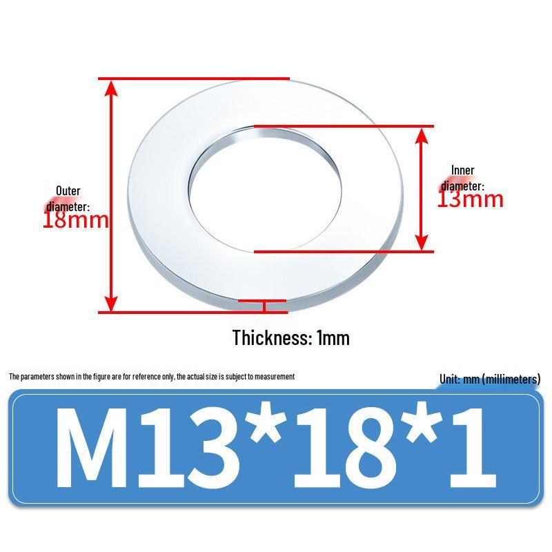 Extra Large Galvanized Metal Flat Washers - Sizes M1.6 to M14
