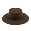 Formal Britishstyle Hat Wide Brim Flat Top Solid Color Winter Frenchinspired
