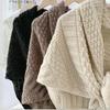 Shoulder Tops Triangle Knotted Shawl Wraps Knitted Travel Stoles Retro Cardigan Cape