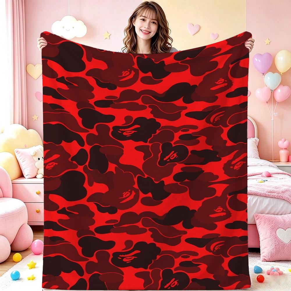 Streetwear Pop Art Collage Blanket Blanket Suitable For All Seasons Nap Blanket Machine Washable Digital Printing