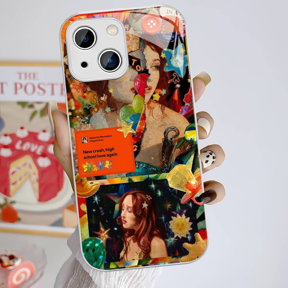 Popular Singer C-Chappell R-Roan Tempered Glass For Iphone 14 13 12 11 Pro Mini XS MAX 14Plus X XS XR Cover