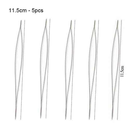 5pcs Opening Beading Needles Pins Curved Needle for Beads Bracelet DIY Jewelry Making Tools Beaded Threading Pin Needlework Kits