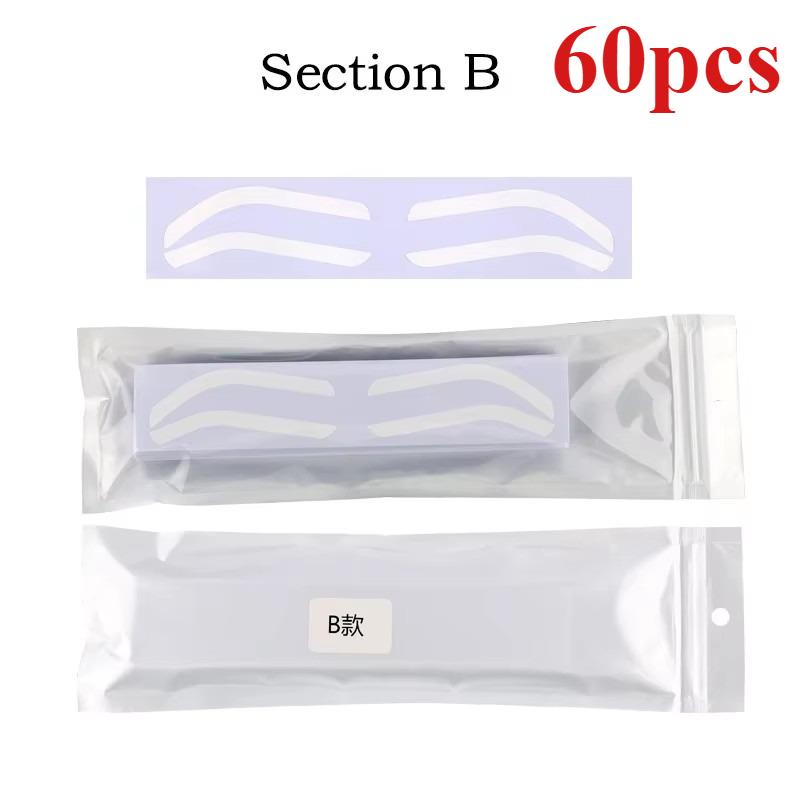 10/30/60PCS Disposable Eyebrow Design Stencil Eyebrow Tint Airbrush Auxiliary Sticker For Brows Shaping With Single