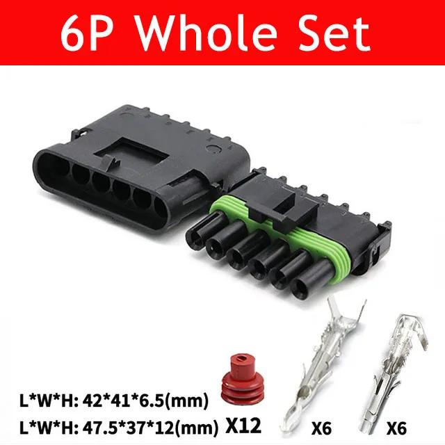 5/20/100 Sets Delphi Automotive Connector 2.5 Series 1 2 3 4 6 Pin GM Electrical Female Male Weather Pack Automobile Socket Plug