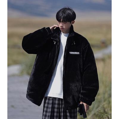 Autumn and Winter New Men's Trendy and Versatile Faux Rabbit Fleece Thickened Cotton Coat with High Quality and Loose Coat
