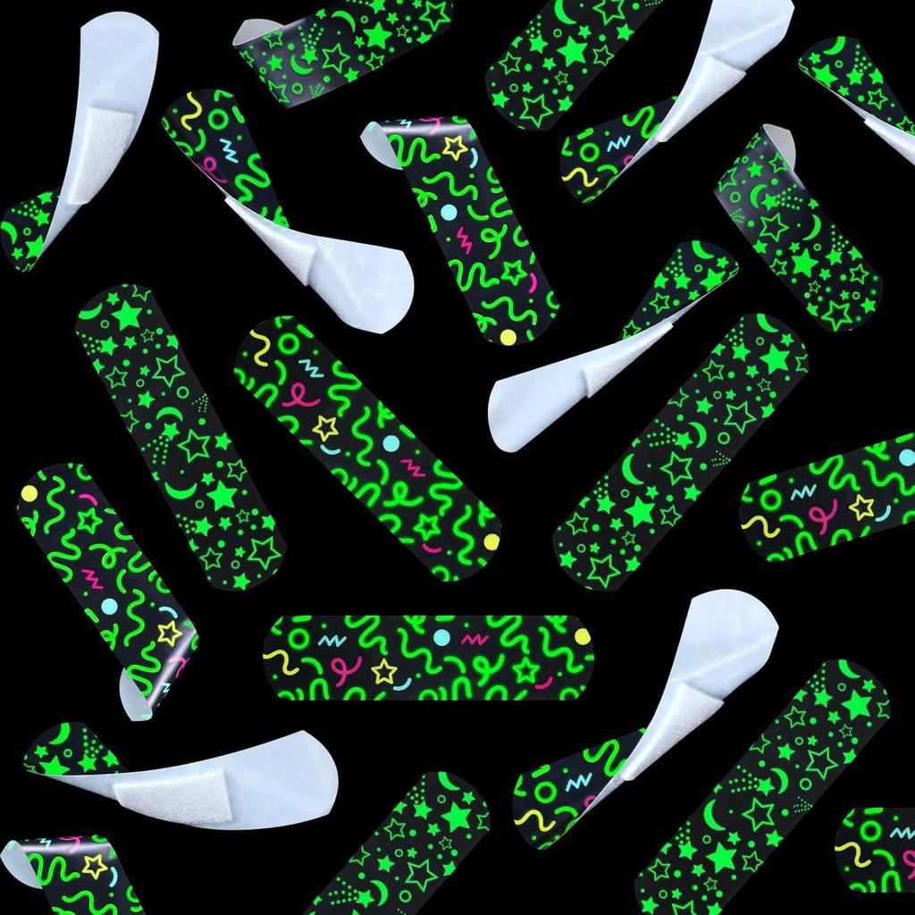 10Pcs Luminous Bandage for Children Adult Glow In The Dark Cartoon Wound Dressing Woundplast Emergency Accessories Baby Care