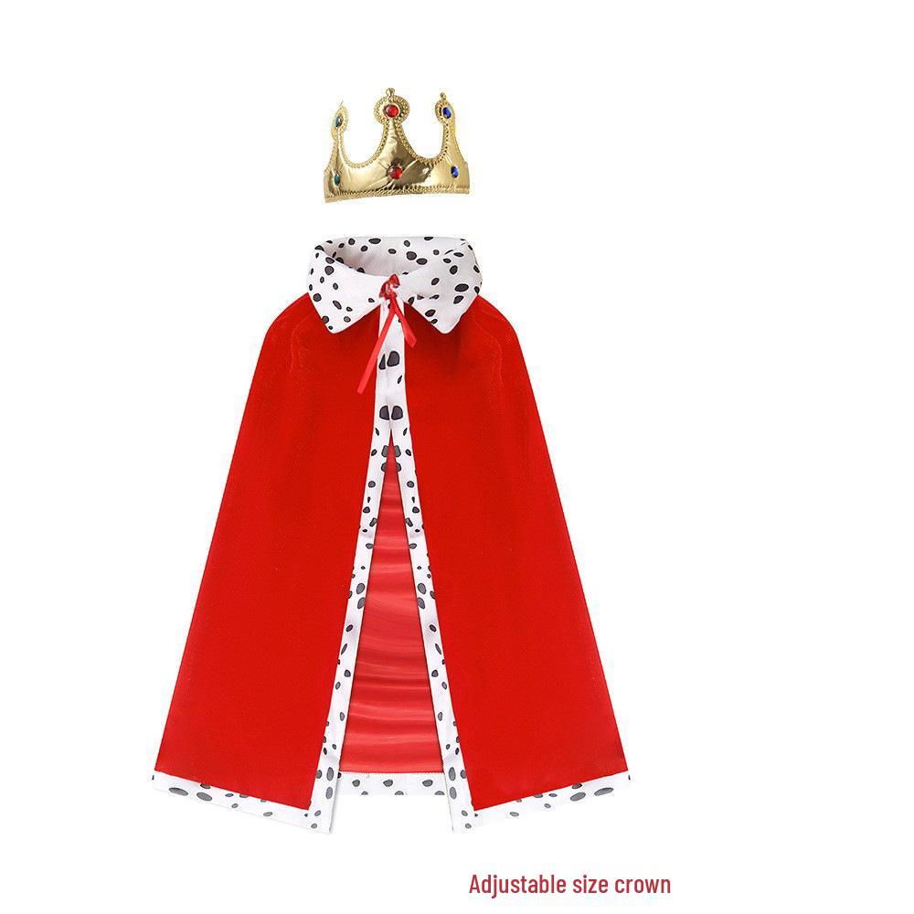 Children's Halloween Royal Cloak - Adult Prince/Princess Cape for European Festival & Masquerade Performance.