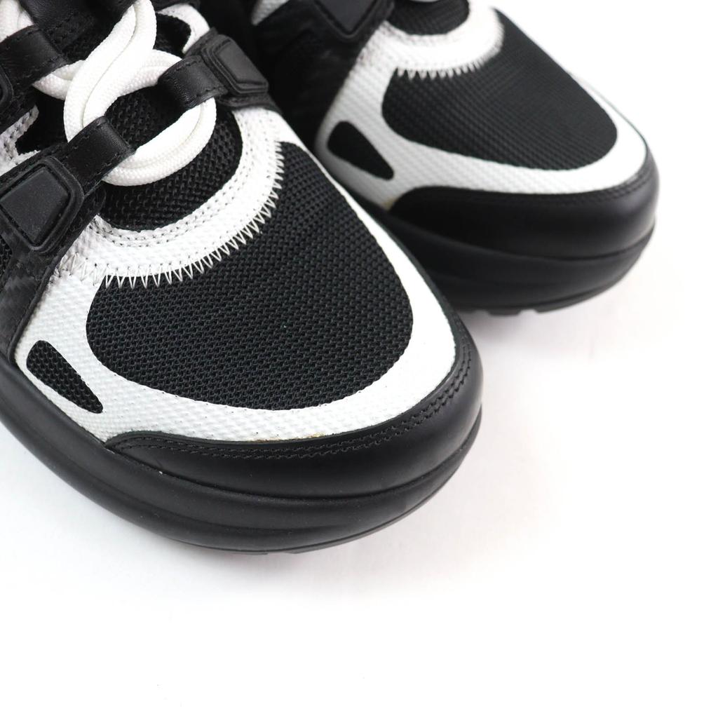 Great LOUIS VUITTON High cut sneakers Black White Women 35.5 Used