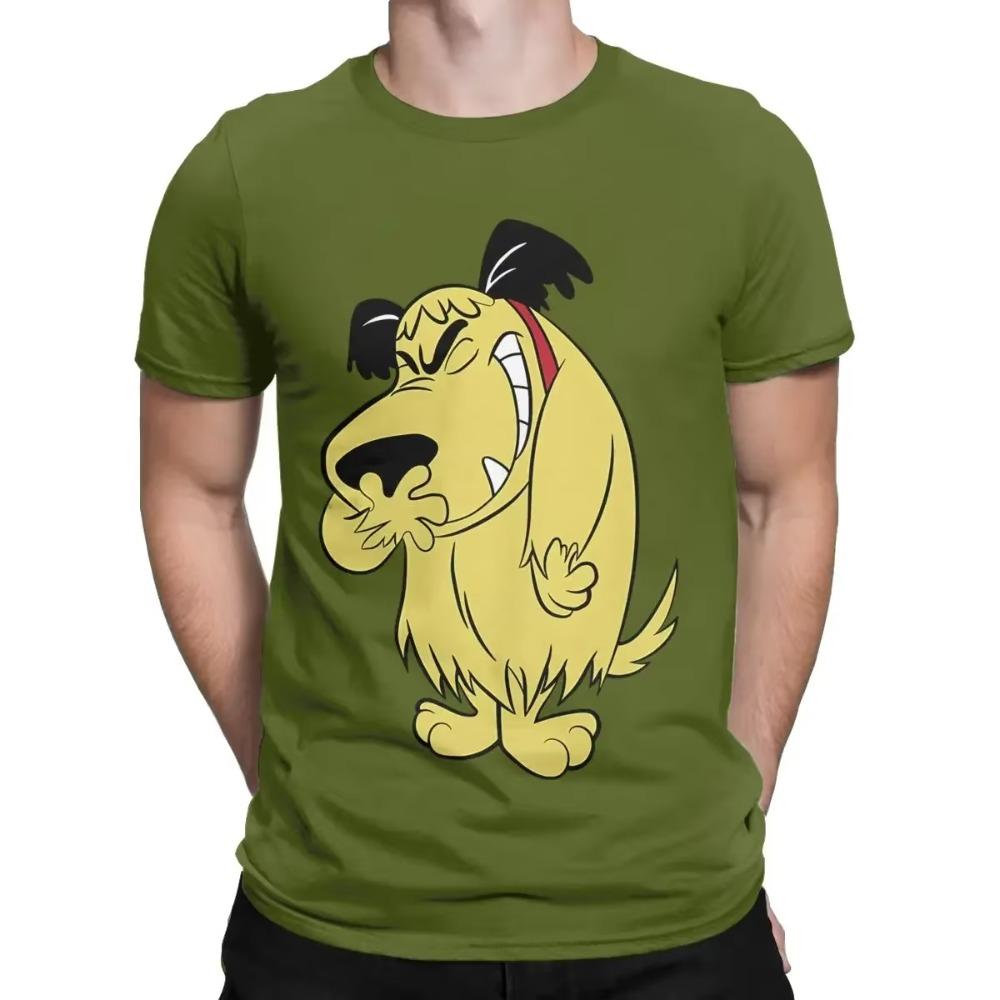Laughing Muttley Wacky Races Herren-T-Shirts, lässige T-Shirts, kurzärmelig, Rundhalsausschnitt, Baumwolle, Sommeroberteile