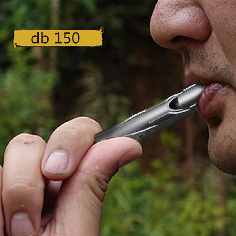 Universal Whistle 150 db Aluminum Alloy Double Tube Lifesaving Emergency SOS Safety Survival Tool Kit Outdoor Camping E