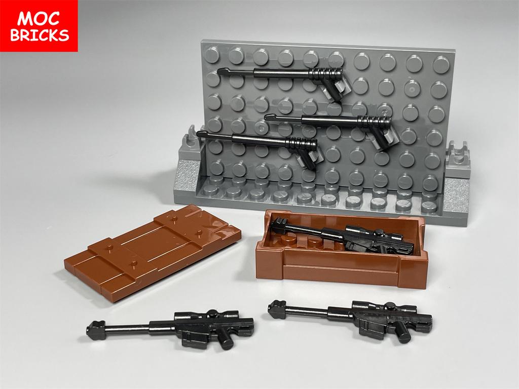 MOC Steine Suona Horn Militärpistole Piraten Gewehr Soldat Gamaschen Helm Actionfigur Zusammengebaute Bausteine Jungen Spielzeug