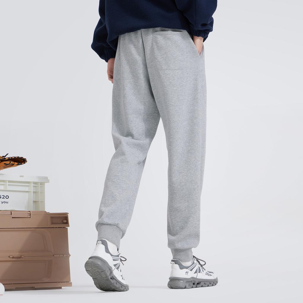 Camel Solid Color Micro Stretch Elastic Cuff Versatile Drawstring Waist Long Knitted Sweatpants Men's M14CA5E629