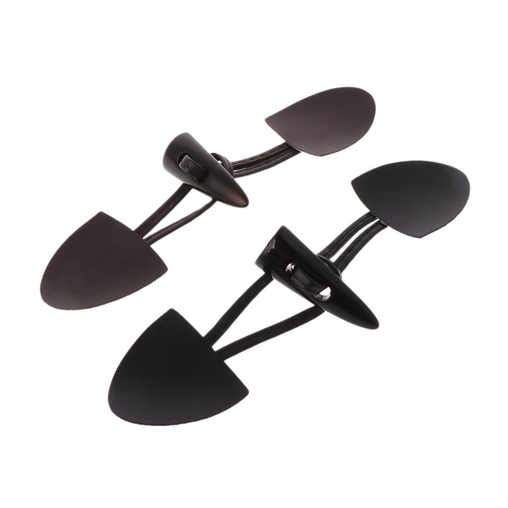 6 Perechi Nasturi din Piele cu Închidere Tip Corn pentru Palton, Jachetă, Duffle, Șal, Haine