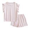 Pure Cotton Pajamas Women's Summer Korean Girls' Loose and Versatile Short-sleeved Shorts Can Be Worn Outside Loungewear Two-piece Set