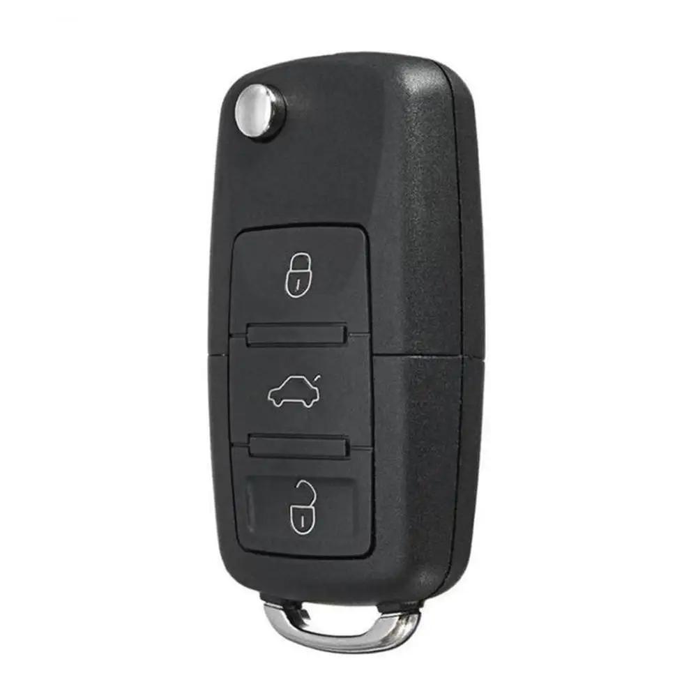 Car Remote Key Flip Folding Key Shell Case For Volkswagen Compartment Keyring Stash B5 Hidden Shell Car Secret Remote Key S3E5 чёрный