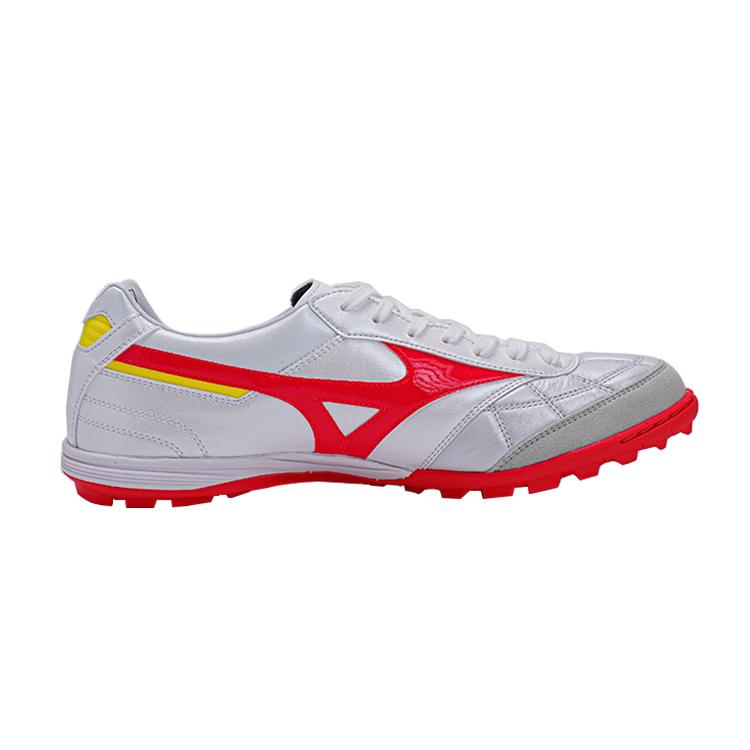 Mizuno Morelia Round Toe Lace-Up Sala Japan Cross Stitch TF Unisex Football Shoes White Red Q1GB230064