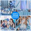 4 Pcs Something Blue Before I Do Bridal Shower Decorations Wooden Table Floral Centerpiece Sign Love Is Sweet Tabletop Backdrop